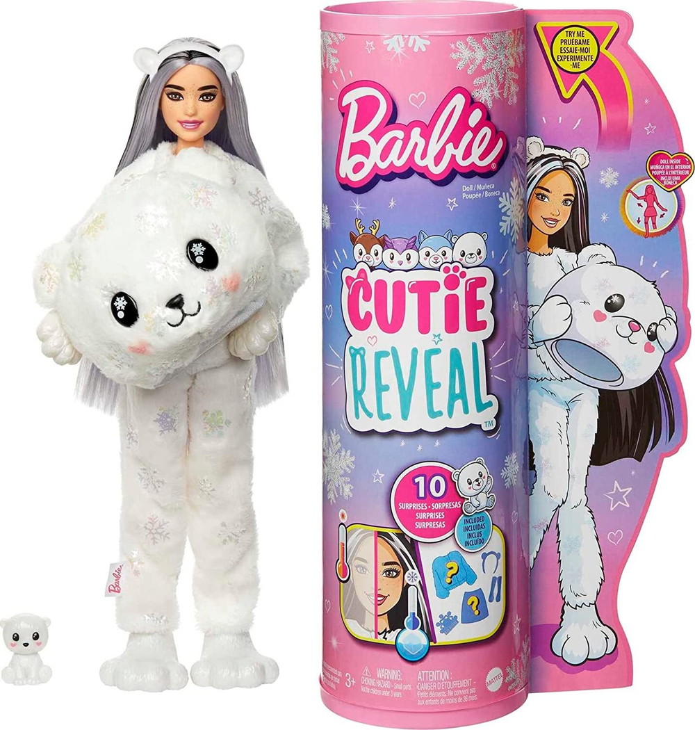 Кукла Barbie Cutie Reveal Winter Sparkle Полярный Медведь (2022)