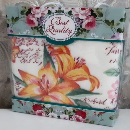 Полотенце микрофибра, 50*100 см, Китай, в подарочной упаковке.