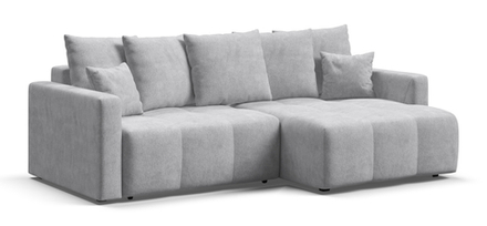Угловой диван Босс Тренд Шенилл Клауд серый