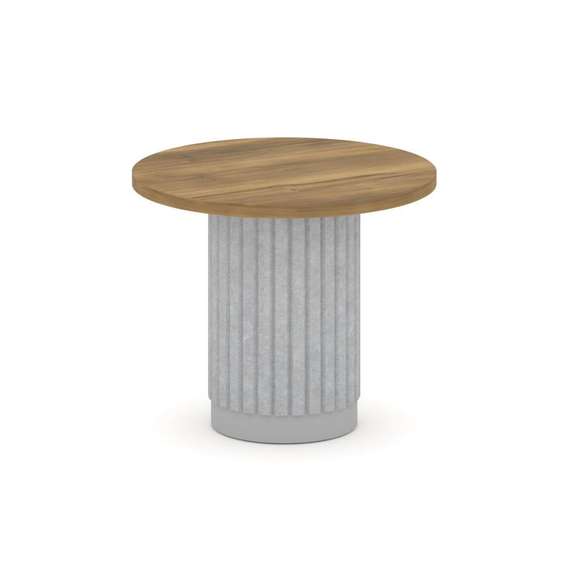 Felto Стол журнальный круглый D=600 PR.C.SPRG-008.D Сандал Янтарный/Металл Серый/Зимний Лес 600*600*