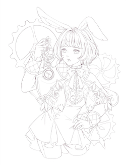Girls and flowers. Part 3. Coloring Book