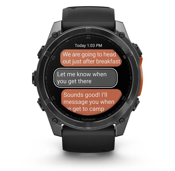 Умные часы Garmin Fenix 8, 51 мм, AMOLED, Slate Gray with black silicone band