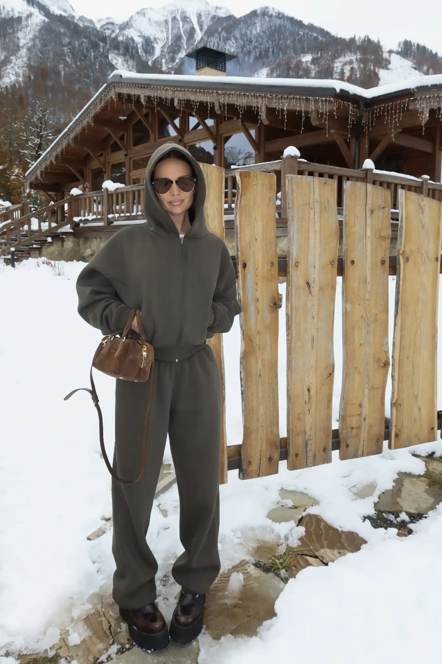 брюки ami new warm, хаки