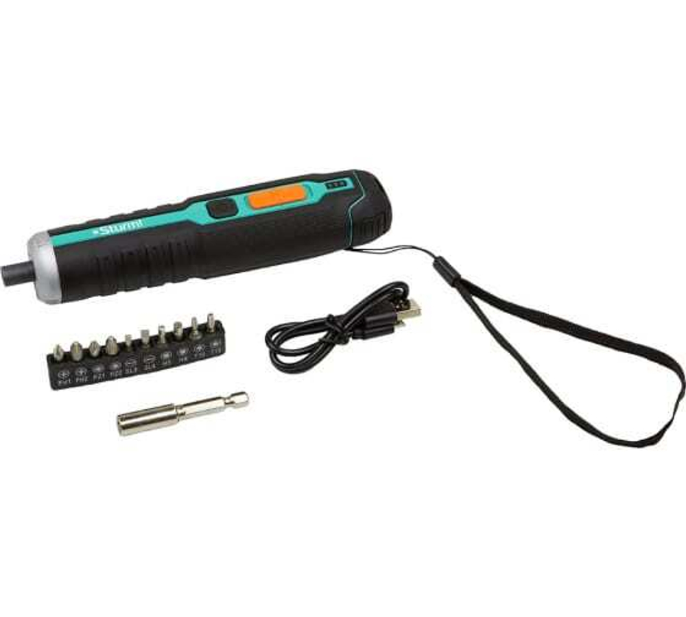 CD3404U2 Аккумуляторная отвертка Sturm!,3,6В,micro USB ,подсветка,индикат напр,набор бит,без ЗУ