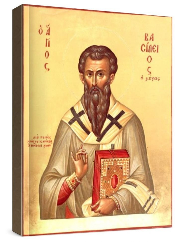 Василий Великий (рукописная икона)