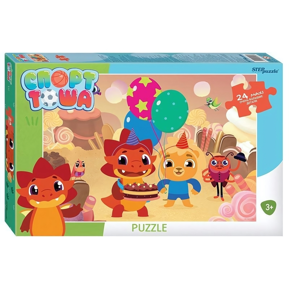 Пазл-maxi 24эл. "Спорт Тоша" (Степ пазл)