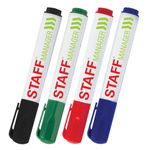 Маркеры стираемые для белой доски НАБОР 4 ЦВЕТА, STAFF "Manager", 5 мм, с клипом, 151495