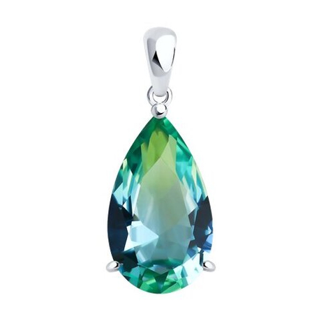 Подвеска из серебра с ситаллом