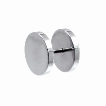 Серьга фейк-плага стальная