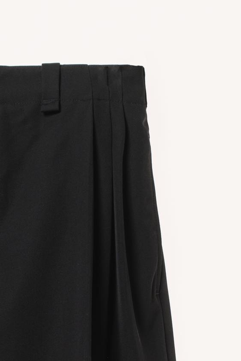 ZARA X WILLY CHAVARRIA ШОРТЫ-БЕРМУДЫ В СКЛАДКУ ИЗ 100% ШЕРСТИ, ЧЕРНЫЙ