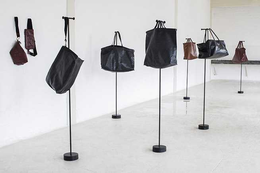 Шоппер черный - натуральная кожа", Serax