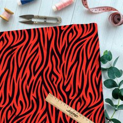 Ткань барби чёрно-красный тигр