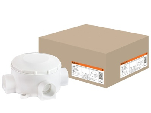 Коробка распаячная ОП D80x35мм IP42 3х рож белая TDM