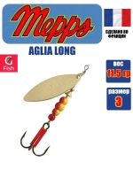 Блесна для рыбалки вращающаяся AGLIA LONG 2, Black