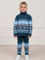 Свитер вязаный с оленями новогодний