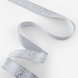 Атласная лента с узорами 25 мм