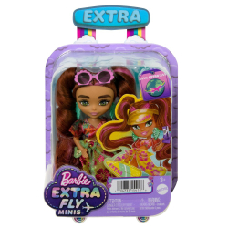 Barbie Extra Minis - Маленькая модная кукла в пляжной одежде HPB18 / артикул   HGP62 HPB18  / GTIN 194735154166
