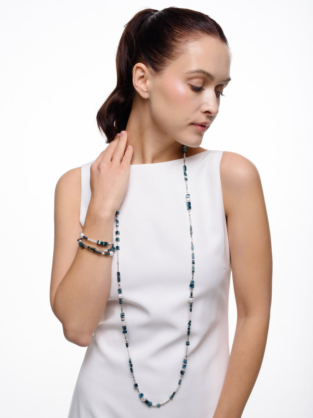 Браслет "Hematite green" Silver