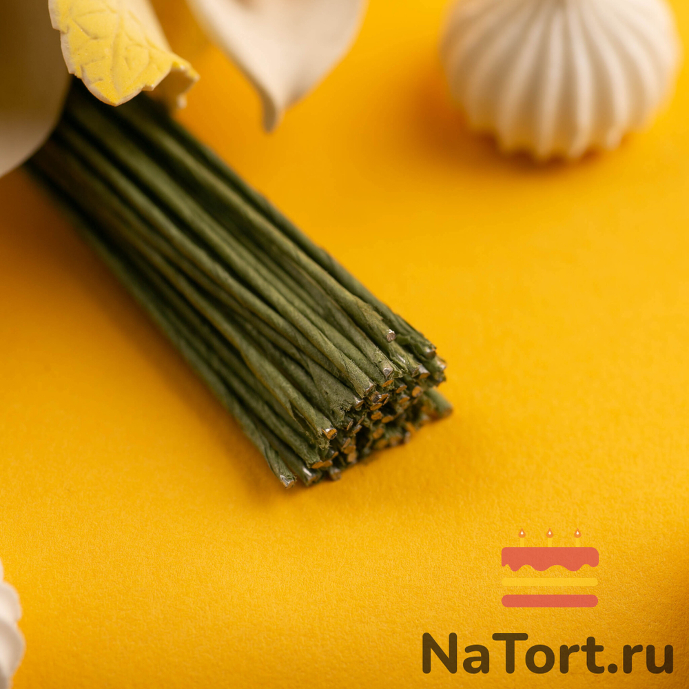 Флористическая проволока зеленая №20 (36 см, 50 шт)