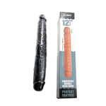 Черный двухсторонний фаллоимитатор Exxxtreme Double Head Dong - 41,3 см. (Цвет: черный)