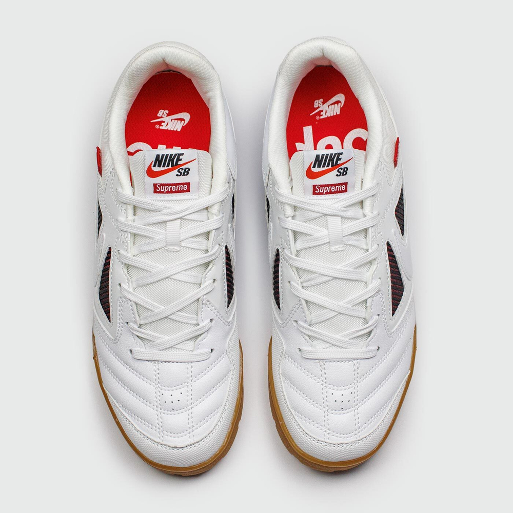 Футзалки Supreme x Nike SB Gato White / Gum Ftwr.