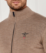 Шерстяной кардиган Aeronautica Militare - бежевый(MA1390L415)