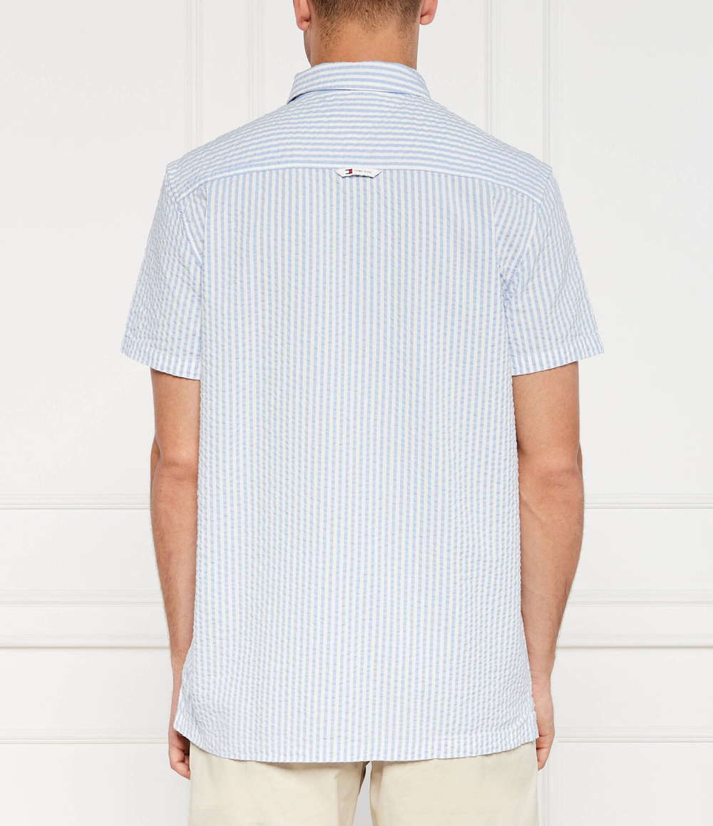 Рубашка STRIPE SEERSUCKER Tommy Jeans - голубой(DM0DM18970)