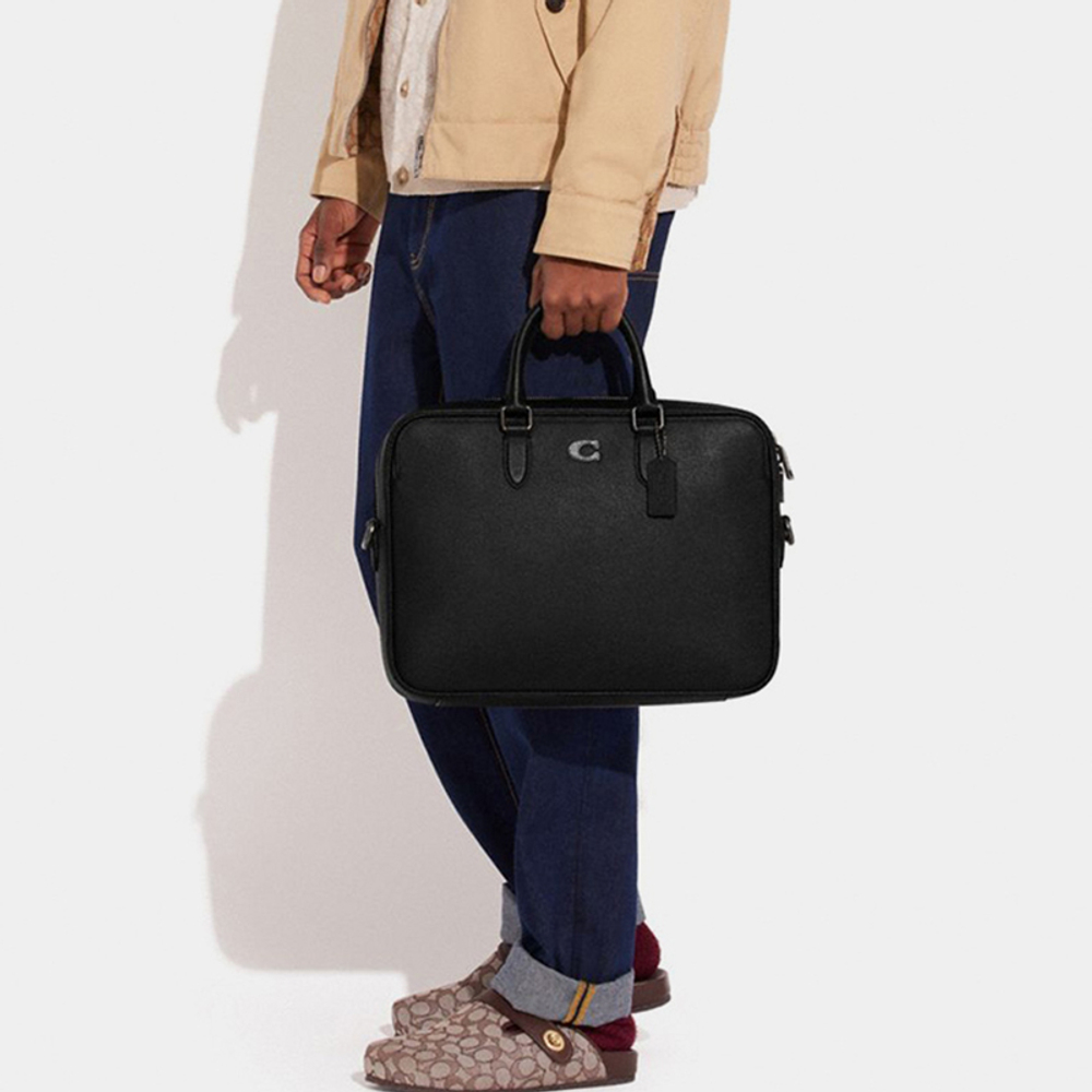 COACH Gotham Cow Leather Handbag Briefcase Men"s Black