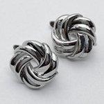 Ювелирные швензы с родиевым покрытием, размер 14*14 мм, цена за пару