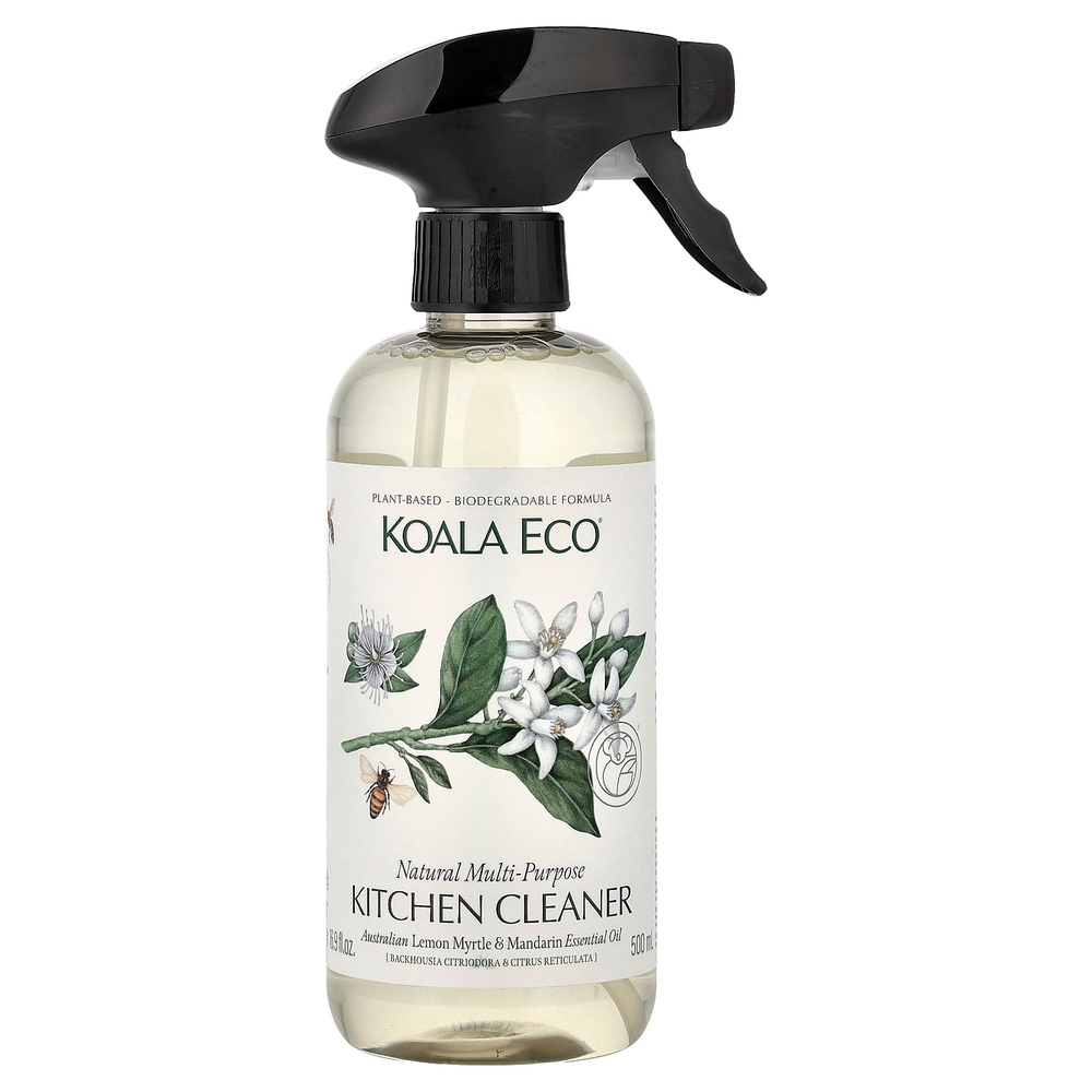 Koala Eco, натуральное многофункциональное очищающее средство для кухни, эфирное масло австралийского лимонного мирта и мандарина, 500 мл (16,9 жидк. унции)