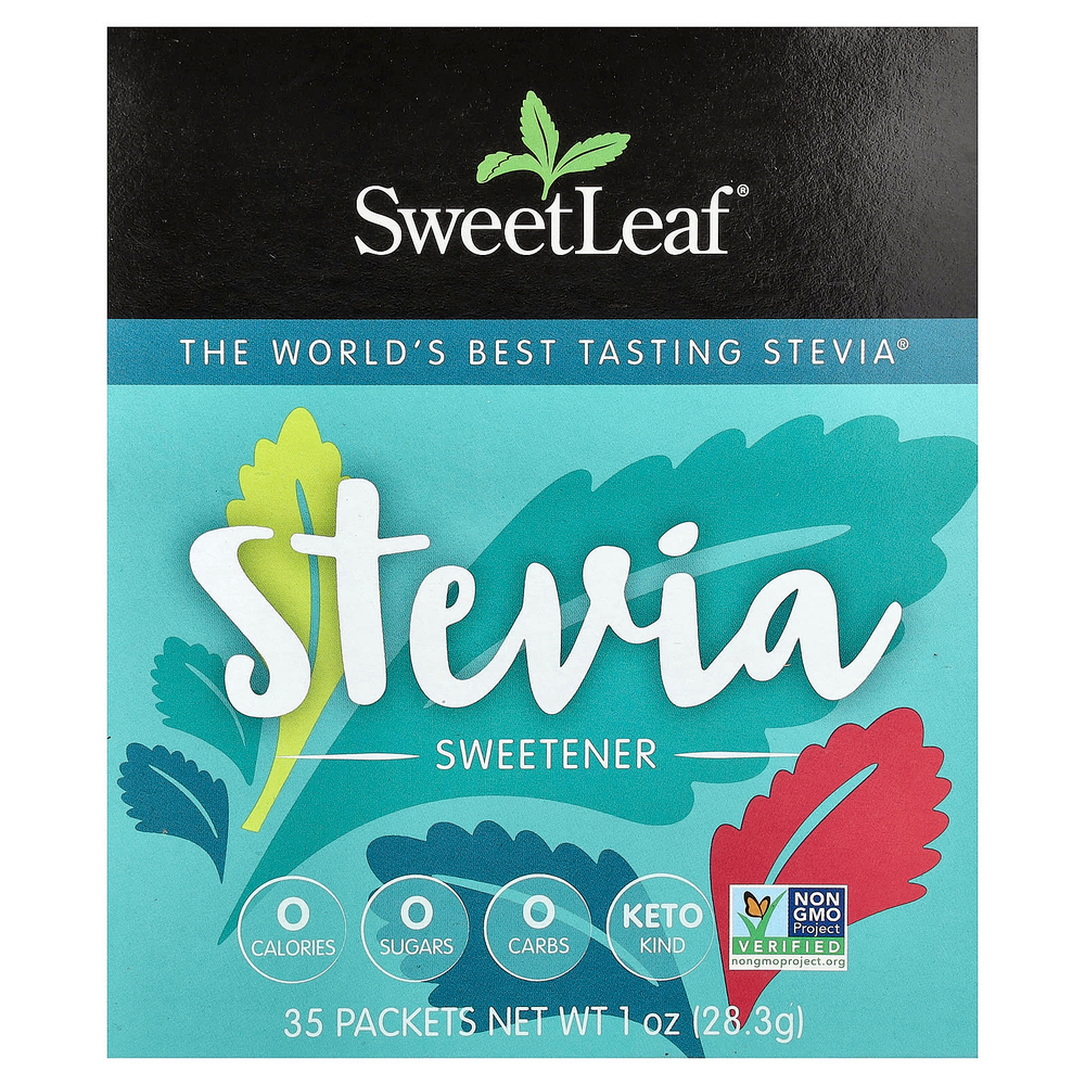 SweetLeaf Stevia, Подсластитель на основе стевии, 35 пакетиков, 28,3 г (1 унция)