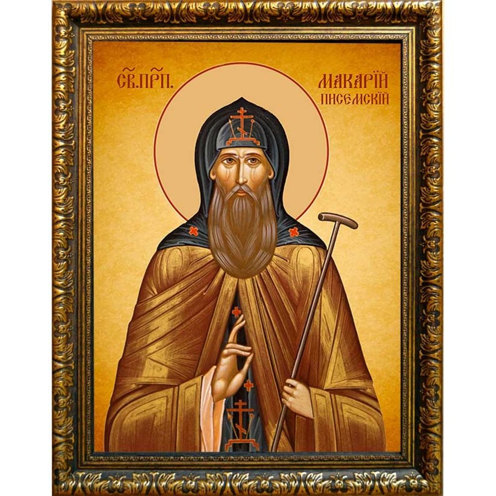 Макарий Писемский преподобный. Икона на холсте.