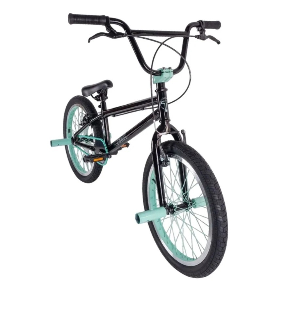 Велосипед BMX 20" Tech Team FOX черно/бирюзовый 2023
