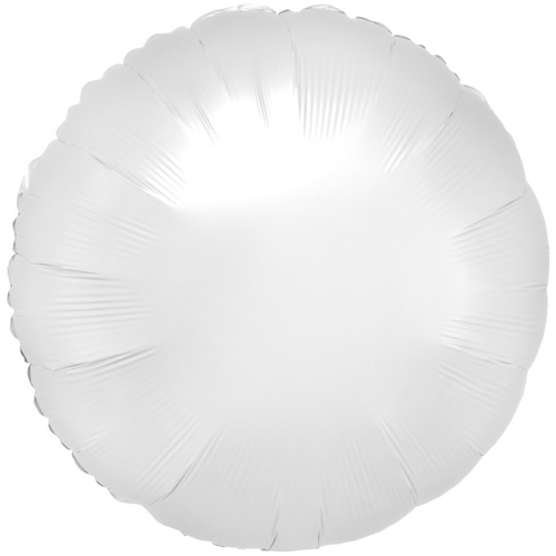 Шар круг 46 см Сатин White