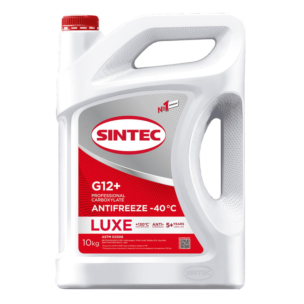 Антифриз SINTEC ANTIFREEZE Luxe G12+ red -40 10кг