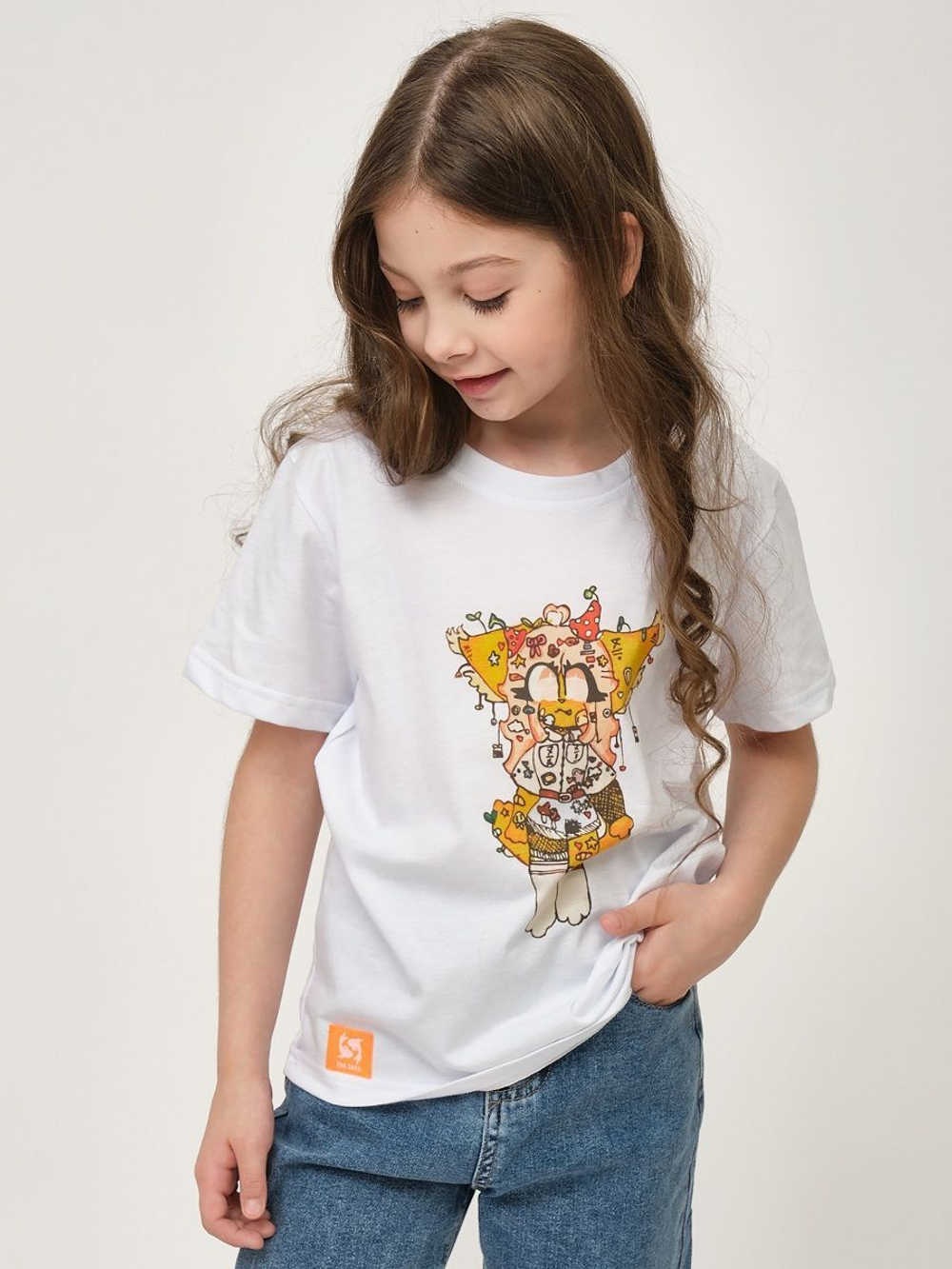 Детская футболка с принтом Gold (Размер: 152-158) (Цвет: белый)