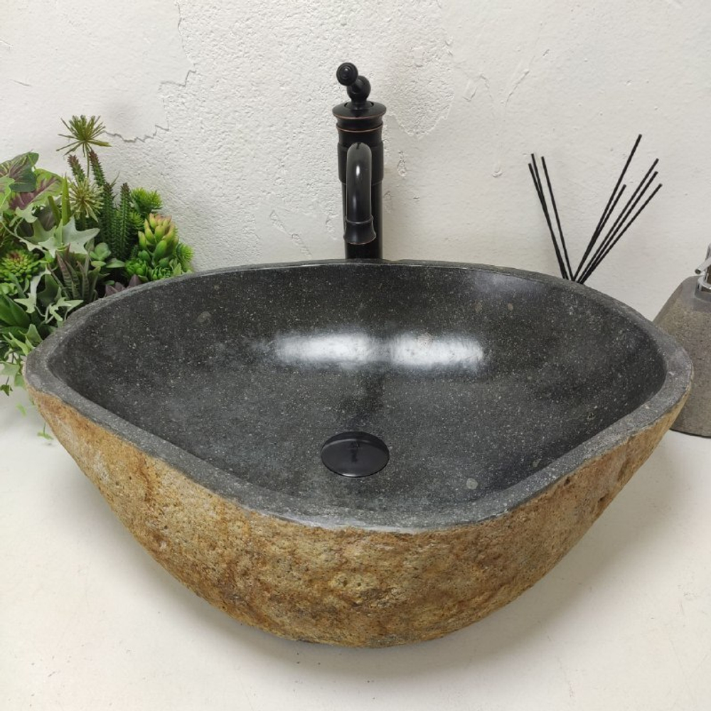 Раковина из речного камня RS-62010 (58*45*16)