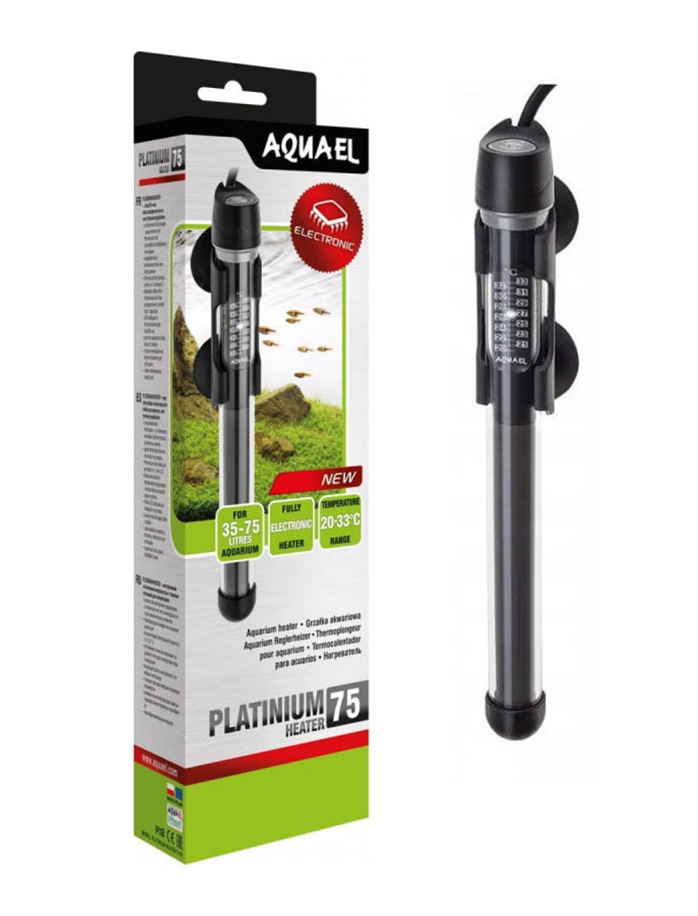 Нагреватель Aquael, Platinum Heater, 75 Вт