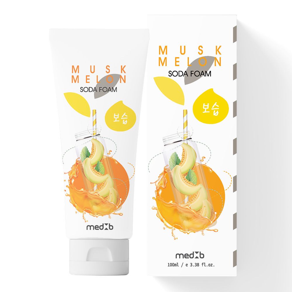 Пенка для умывания с экстрактом мускусной дыни и содой - Muskmelon soda foam Med B, 100мл