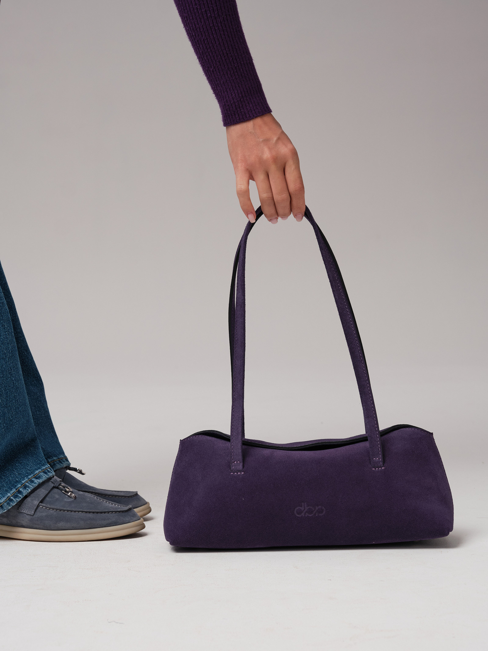 Женская замшевая сумка DBR 31127 виноградный