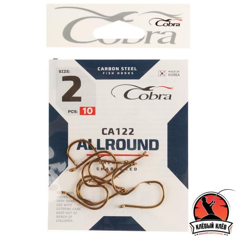 Крючки Cobra ALLROUND сер. CA122 разм. 006 10шт.