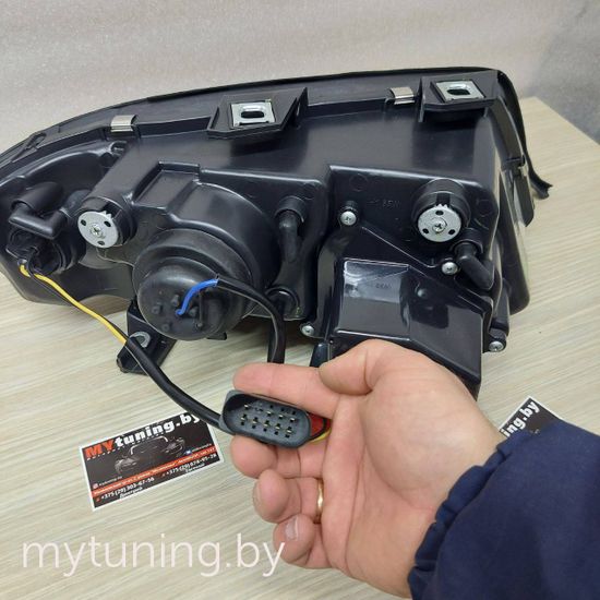 Передние фары led tube lights black для Audi A6 C5