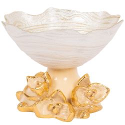 Фруктовница-конфетница Орхидея Лайм Айвори