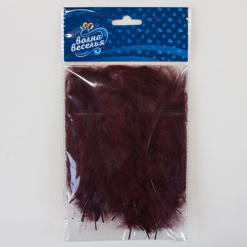 Перья, Премиум, Бургундия, 12-15 см, 30 шт.