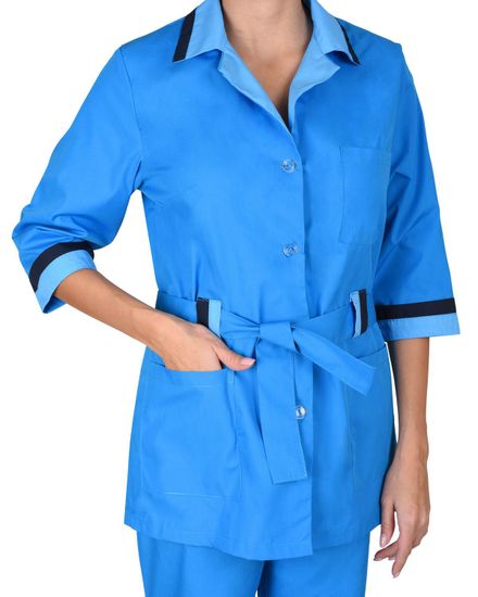 Костюм женский "Сириус-Флора" (т.голубой/голубой/т.синий)