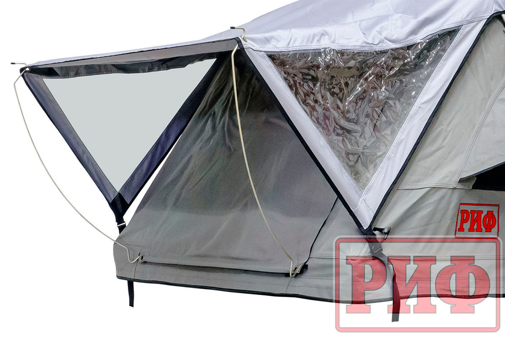 Палатка на крышу автомобиля РИФ Soft RT01-120, тент серый, 400 г, 120х240х115