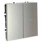 Выключатель встраиваемый для жалюзи 10А, (сталь) Voltum S70 VLS020705