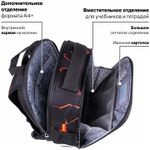 Ранец BRAUBERG FIT, 2 отделения, "Keep out", 38х27х14 см, 270617