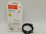 Кабель DENMEN D11V USB-microUSB 2.4A 1м, 10 магнитов на кабеле, PVC Black
