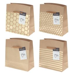 GAEM Пакет подарочный (бумага 230г/м2, блок микс 12шт), L27 W13 H28 см, 4в.